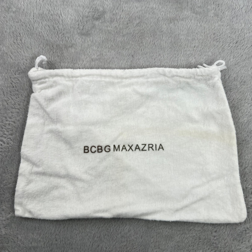 BCBG Max Azria Dust Bag White Flannel Drawstring Purse Handbag Storage 11x7in